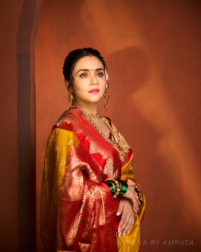  साडी नेसलेली — worn-6. अमूल्य बाय अमृता यांनी निवडलेली.