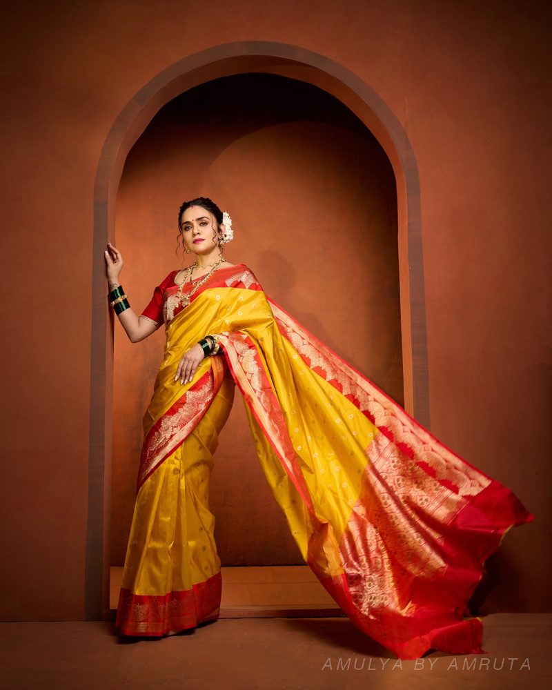  साडी नेसलेली — worn-7. अमूल्य बाय अमृता यांनी निवडलेली.